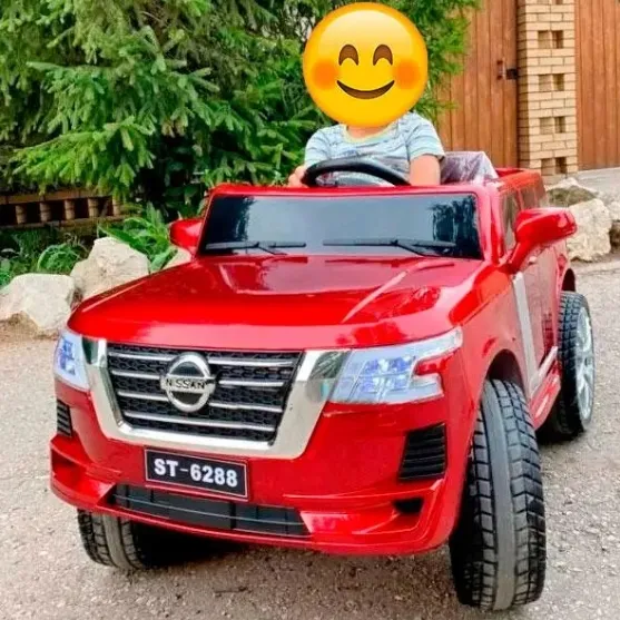 Дитячий електромобіль джип BAMBI M 4837 Nissan 4WD на EVA колесах/автофарбування червоний