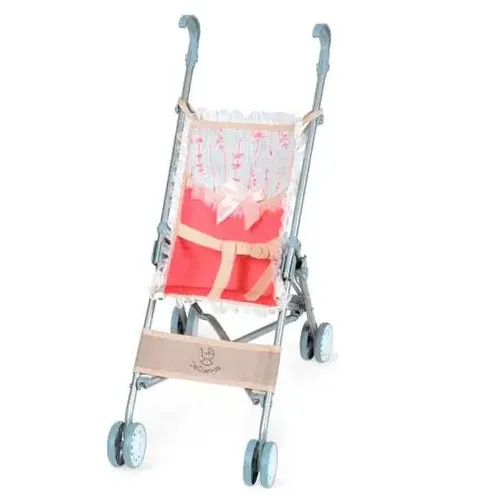 Детская коляска для куклы Детская прогулочная коляска трость DeCuevas 90090 Розовая