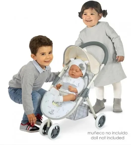 Детская коляска для куклы Прогулочная коляска DeCuevas для кукол с корзиной серии Пингвиненок Пипо 56 см (90247)