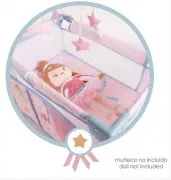 Іграшковий ляльковий манеж ліжко DeCuevas 53051 зі стільчиком, підвіскою та аксесуарами