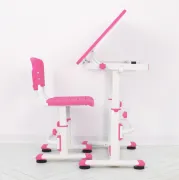 Детская регулируемая пластиковая парта со стульчиком Bambi M 4820-8 розовая